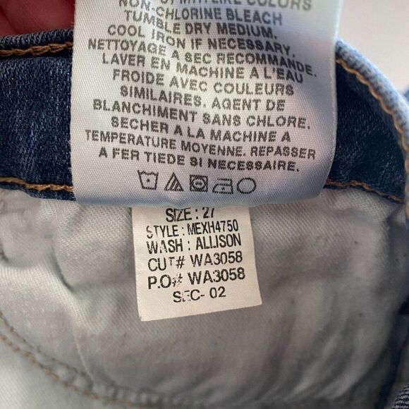 Joe's Jeans Denim Shorts Women 27 Blue Low Rise Cotton Allison Rolled Hem Shorts - Picture 8 of 8